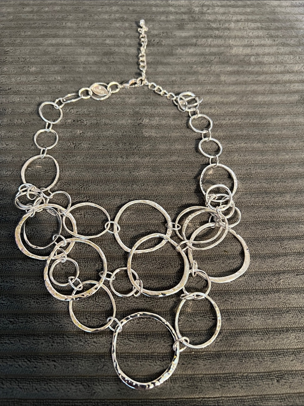 Chico’s Silver Multi-Ring Statement Necklace - Women's Jewelry